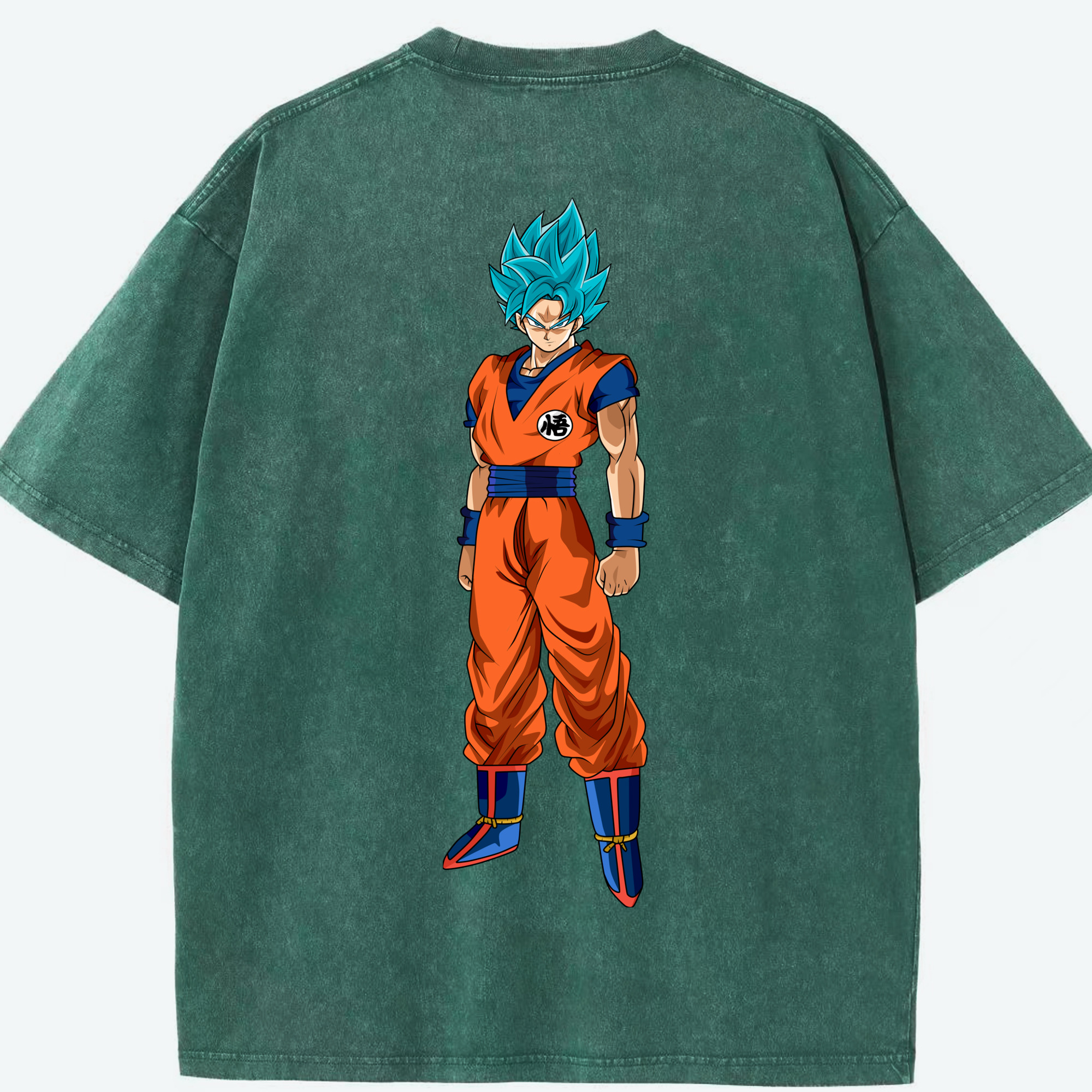 （画像用） ドラゴンボール 孫悟空（そん ごくう）Son Goku カカロット DRAGON BALL Kakarotto 綿100% ヴィンテージ風 半袖Tシャツ（背面プリント）
